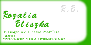 rozalia bliszka business card